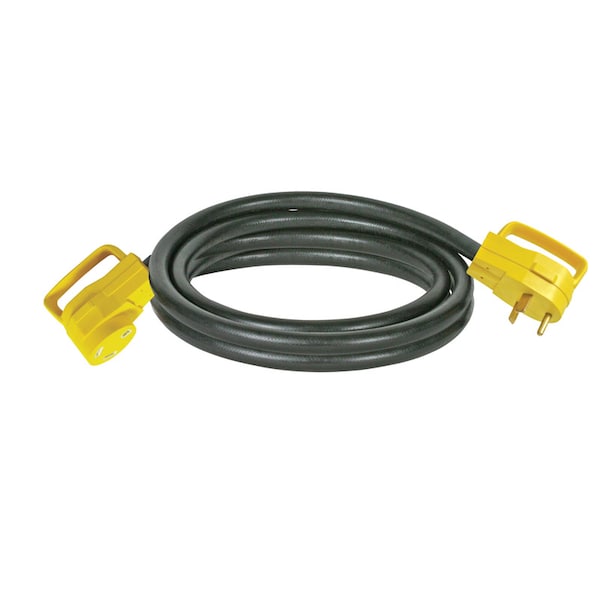 Powergrip STW Extension Cord, 10 AWG, Outdoor, 10, 1 Outlets, TT-30R, Black, Thermoplastic, TT-30P, 25 ft 55191 - main